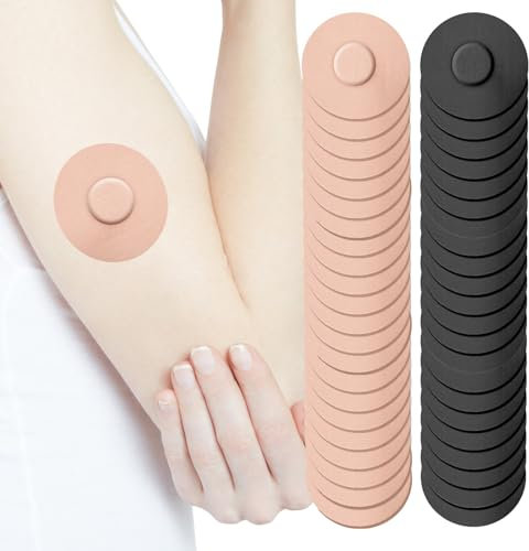 44 Stück Geeignet für Sensor Pflaster Freestyle Libre 3 Geeignet für Freestyle Libre 3 Sensor Geeignet für Libre 3 Sensor Sticker Atmungsaktiv und Hautfreundlich(Schwarz+Fleischfarbe)
