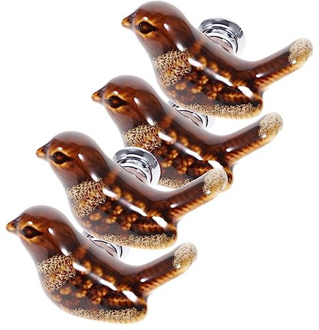 ORFOFE Vintage Knopf Vogelform für Schrank und Garderobe 4 Stück