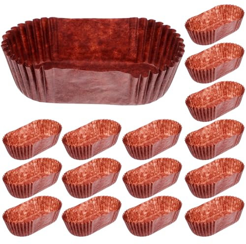 1000 pirottini ovali per torte, vassoi di carta a forma di barca, per alte temperature, per torte, pane, pane, cottura al grasso, per torte, palline, muffin, cupcake