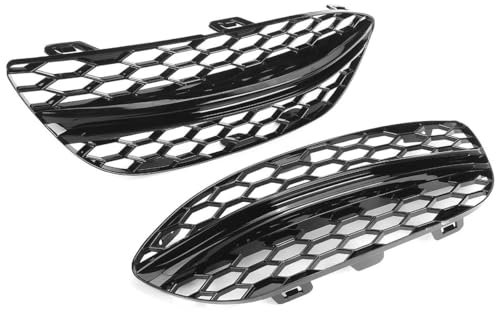 OTOZUM Nebelscheinwerfer Kühlergrill Kompatibel Mit Benz Für W205 C250 C300 C350 2015-2018 Frontstoßstangengrill Nebelscheinwerferrahmen Nebelscheinwerferabdeckung Verkleidung 1 Paar(Glossy Black)