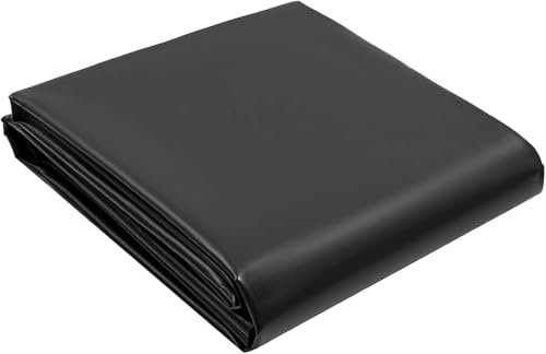 Yoeoefuo Schwarzfolie Teichliner Dicke 0,12 Mm HDPE Teichfolie 1x1m - 12x15m Wasserfest Robust Bachlauf Folie Schwimmteichfolie Für Teichrenovierung Landschaftsbau Flexibel Fish Pond Liner(4x10m)