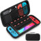 Lrocotanc Switch Hartschalen –Transporttasche für Nintendo Switch und Switch OLED – Switch Tasche – Switch OLED Tasche – Mit 10 Spielekartenfächern und Zubehöraufbewahrung