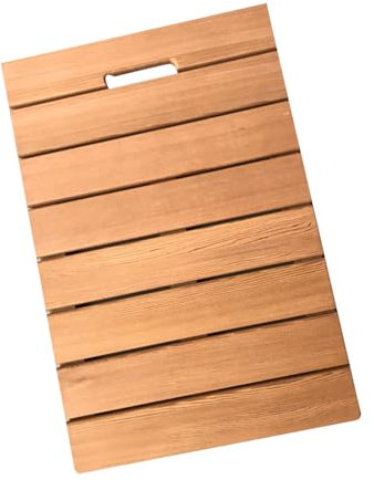 Bambus-Duschmatte, rutschfest, aus Holz, wasserdicht, Entenbrett (70 x 60 cm)
