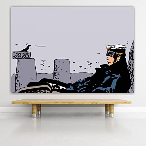 Quadro Corto Maltese Menir Riproduzione Artistica - Quadro su tela pronto da appendere con kit montaggio incluso arredamento casa e ufficio - 70x100cm