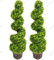 Warmiehomy 2 STK. Künstlicher Buchsbaum im Topf, 120cm Hoch Künstliche Pflanzen, UV-beständige Spirale Topiary Trees für Drinnen & Draußen Home Office Lobby Garten Dekor