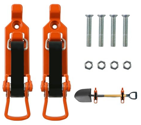 Shovel Mount for Truck - Car Accessories Wall Mount Brackets Metal Rubber Clamp - Multi-Purpose - Quick Release Car Axe Holder Mount Mounting Kit Saving for Boats Roof Rack Trailers