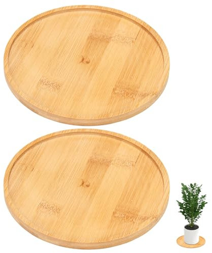 Toumett 2 Pcs Plant Pot Saucers,Plates,Round Tray,Trays,Saucer,for Pots,Plate,15.5cm for Indoors Outdoor Garden,Serving for Coaster,Plants,Flower Drip,Succulent,Planter