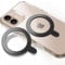 Mugust 2 Stück Magnet Ring Aufkleber für MagSafe Ring HaloLock, MagSafe Sticker 360, Universelles Magnetisches Konvertierungsset, für iPhone 16/16e/15/14/13/12/11/X, Galaxy S24/S23/S21 (Schwarz*2)