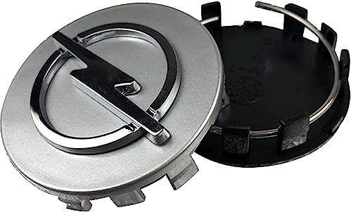 4 Stück Radnabenabdeckung für Opel Astra J Sports Tourer 2010-2015, Felgenkappen Ersatzteile Zubehör für Radkappenmodifikationen und -Upgrades,Silver-64mm