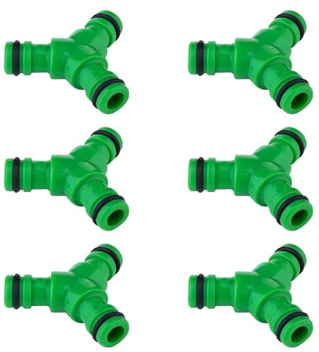 HAFRILY 6 Stück 1/2 - 3/4 Generisch Gartenschlauch Schlauchverbinder Y Abzweiganschluss Kit für Schlauch Abzweig Verbinder Y Verteiler Gartenschlauch