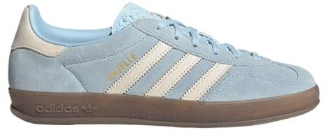 adidas Gazelle Indoor Womens Lifestyle Shoes (Clear Sky/Off White), Clear Sky/Off White/Gum, 5.5 UK