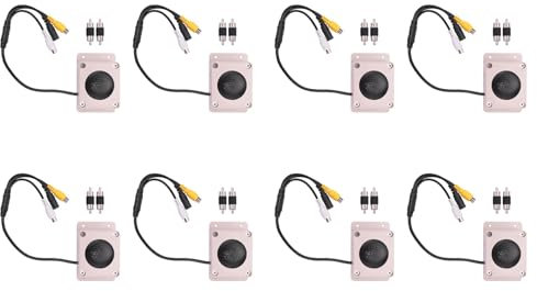 KEALLANS 8X Dispositivo Altoparlante Microfono per Telecamera di Sicurezza Esterna Impermeabile per Telecamera IP Registrazione Audio Interphone Radio Bidirezionale