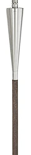 blomus -ORCHOS- Gartenfackel aus Hartholz / Edelstahl, 300 ml Fassungsvermögen, lange Brenndauer, Lampenöl, Outdoor, exklusives Gartenaccessoire (H / B / T: 151,5 x 7 x 7 cm, Edelstahl / Braun, 65007)