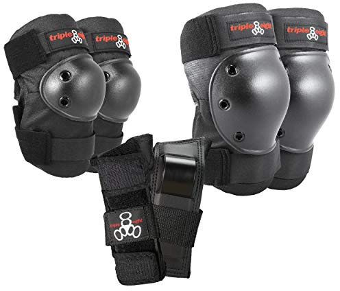 Triple 8 Knie und Ellbogenschutz Park 3 Pack Knieschutz, Schwarz, XS