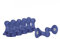 Small Navy Blue Skittle Magnets for Fridge, Whiteboard, Noticeboard, Filing Cabinet - Pack of 12