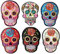 Aufnäher Patches Set für Kleidung Jacken Jeans Frauen Bügelbild Flicken Stoff Patch Kleider Aufnäher Patches Aufbügler zum Aufbügeln Set Skull Aufnäher 6 er Set