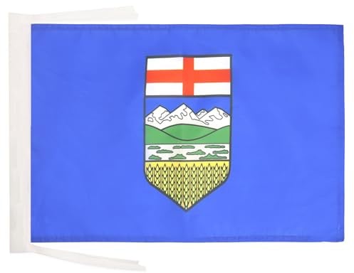 AZ FLAG Alberta Flag 45x30 cm 100D Polyester Cords | Indoor and outdoor use Canadian region of Alberta 12x18 in decorative flag double stitched seams and reinforced edges