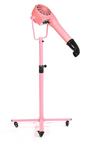 Pedigroom dog grooming mobile portable pet fur dryer with stand blaster pink