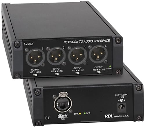 RDL AV-NL4 Network to Audio Interface