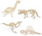 Quay Set di Dinosauro 3 Woodcraft Kit di Costruzione FSC