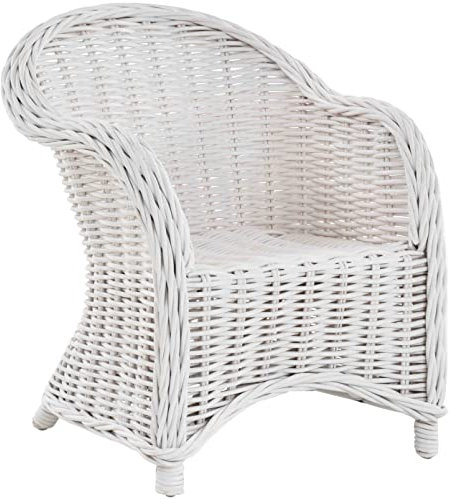 korb.outlet Kinderstuhl, Kindersessel aus Rattan in der Farbe Weiss