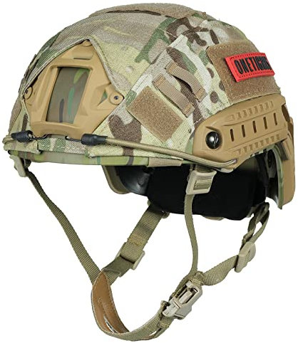Onetigris Tactical Helmet - Airsoft Fast Helmet PJ Type Military With Cover & Nvg Mount Goggles for Cqb Shooting Paintball, Camo