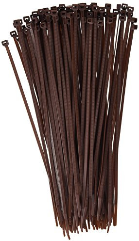 11-in, 100-Pack, 75-lb, Dark Brown, Standard Nylon Cable Tie