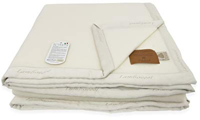 Biancheriaweb Decke Lambswool aus 100% reiner Schurwolle 1 Piazza e Mezza natur