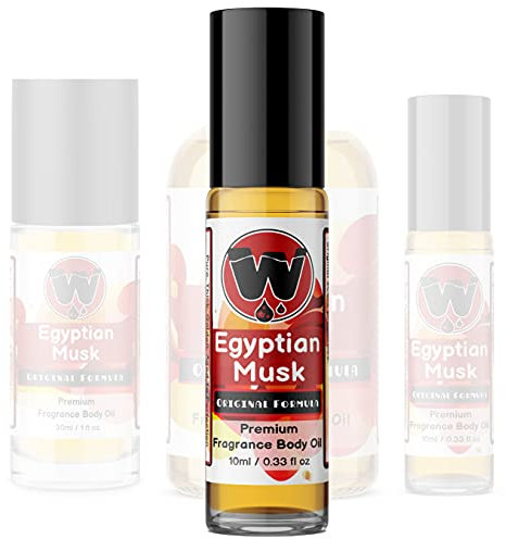 WagsMarket The Egyptian Musk Factory ägyptisches Moschusöl, 0,33 oz Roll On bis 113,4 ml Glasflasche, von WagsMarket