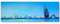 Eau Zone Wandbild auf Leinwand 120x40cm Skyline Dubai