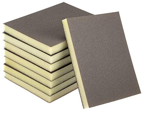 sourcing map Sanding Sponge Sanding Blocks 220-Grits Medium Grit Sand Block Pad for Kitchen Metal/Drywall/Wood 8pcs