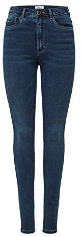 ONLY Damen Jeans ONLROYAL HW Skinny Jeans BB BJ13964 - Skinny Fit - Blau - Dark Blue, Größe:L - L 30, Farbe:Dark Blue Denim (15181725)