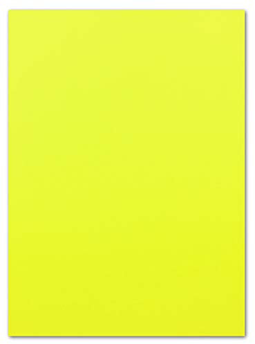 100 Blatt Leuchtpapier DIN A4-21,0 x 29,7 cm - Neonpapier Gelb - 80 g/m² - beidseitig Neongelb - Plakatpapier für Leuchtplakate - Glüxx-Agent