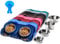 Hubulk Lot de 2 gamelles pour chien en acier inoxydable avec tapis en silicone antidérapant + pelle à nourriture pour animaux domestiques, moyenne et grande taille,Bleu marine