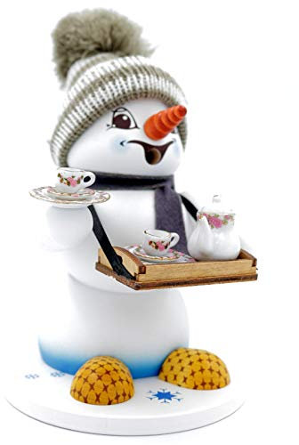 Kuhnert - Erzgebirgische Holzkunst Räuchermann Räucherfigur Schneemann 19cm - Bauchladen