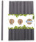BIOZOYG Jumbo Papier Trinkhalme 23cm Strohhalm 8mm Ø I Trinkhalm biologisch abbaubar I schwarze Strohhalme umweltfreundlich I Party Trinkhalme für Smoothies I Papierstrohhalme 3450 Stück
