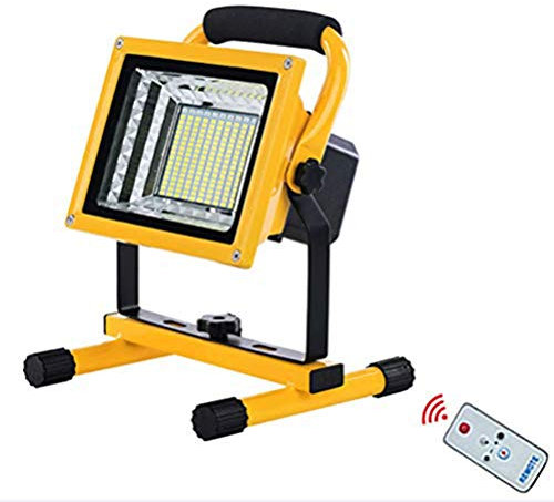 OOWOKS LED Super Hell Rampenlicht 200W 2800LM Tragbar Flutlicht Akku Baustrahler 15600mAh mit Fernbedienung 6 Lichtmodi, IP65 Wasserdicht Außen Strahler für Camping Fischen Forschungsreise