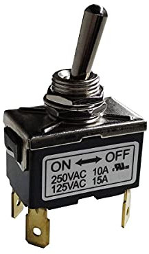 RS PRO Panel Kippschalter 1 Wechsler, Ein-Aus, 250 V ac, 10A, IP40, Stecker