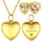 ChicSilver goldener Herz Medaillon zum öffnen für 2 Foto Personalisierter Damen Mädchen Photo Anhänger Amulett mit Geschenkebox für Freundin Ehefrau Liebespaar
