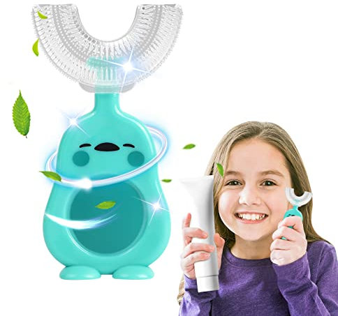 U-förmige Zahnbürste, Mundreinigung für den ganzen Mund, Kinderzahnbürsten mit Silikonborsten, Rundumreinigung, BPA-frei, Baby-Zahnbürste, 2–6 Jahre alt