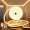 AIMENGTE LED Strip Warmweiss, 600 LED Warmweiss 5M 12V 3000K Dimmbar Wasserdicht, Neon CRI>90 Sehr Hell, DIY Flexibel Ledband mit Netzteil und Controller