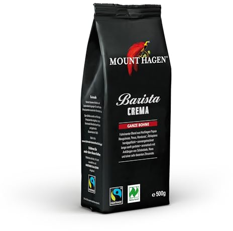 Mount Hagen Barista Crema Ganze Bohne Bio FT Naturland 500g