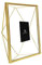 QUVIO Bilderrahmen, Goldener Fotorahmen, Prisma, sechseckiger Designrahmen, Tisch- oder Wandregaldekoration, horizontaler oder vertikaler Wohnaccessoires, 6,5 x 17,5 x 23 cm, Gold