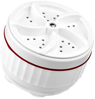 Lechnical Lavadora Turbo ultrasónica, Mini Lavadora portátil con Fuente de alimentación USB, ventosas para Viajes en casa, Viajes de Negocios
