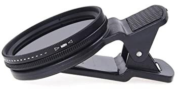 Filtre ND variable ND2-ND400 37 mm pour appareil photo portable avec clip