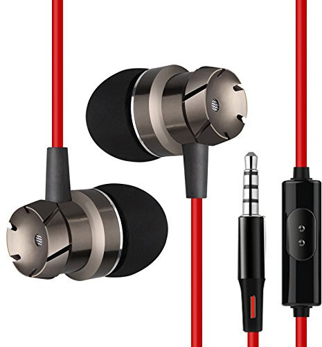Ziyan In-Ear Kopfhörer + Mikrofon Ohrstöpsel Headset für Huawei Samsung HTC Bass Klang