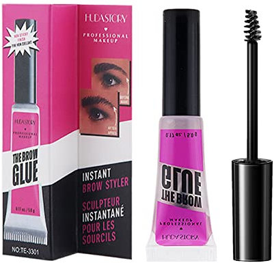 Rosarden Brow Gel, Eyebrow Glue Instant glue, Long Lasting Waterproof Pomade Clear Sweat-Proof Smudgeproof Fix Gel Natural Look Styling Repair Make-Up For Women Girl, Pack Of 1