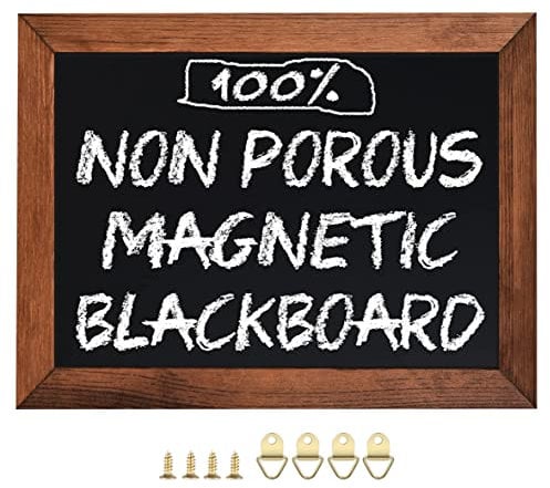 Umtiti Blackboard Magnetische Tafel, 13 x 17(33cm x 43cm), Kiefernholz gerahmt rustikale Vintage Dekor. Kreidetafel für Hochzeit, Küche, Bar, Restaurant, Menü für Zuhause(HB-BN-3343) DE