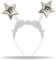 Hatstar Happy New Year Haarreif | Kostüm Accessoire zu Silvester & Neujahr Party | Stirnband für Damen, Herren & Kinder (silber - weiss)