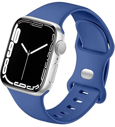 HdanMole Sport Strap Compatible with Apple Watch Straps 40mm 38mm 41mm 42mm 44mm 45mm 46mm, Silicone Strap Replacement for iWatch Straps Series 10 9 8 7 6 5 4 3 2 1 SE Women Men, Ocean Blue
